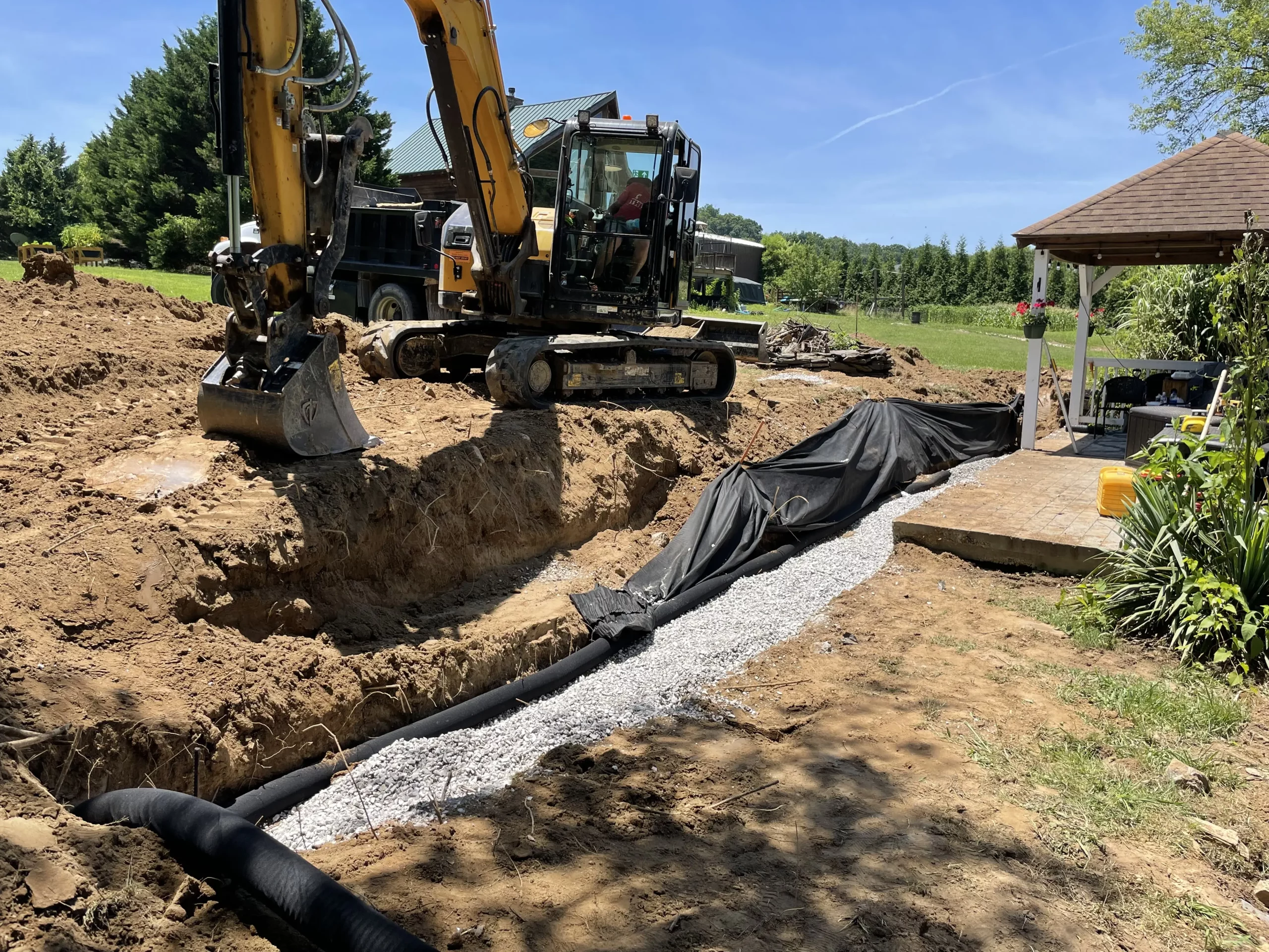 French Drain Installation prep work